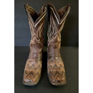 Ariat On Point Western Boots ~ 10015352  Women's 7B Leather Chevron Pattern Used